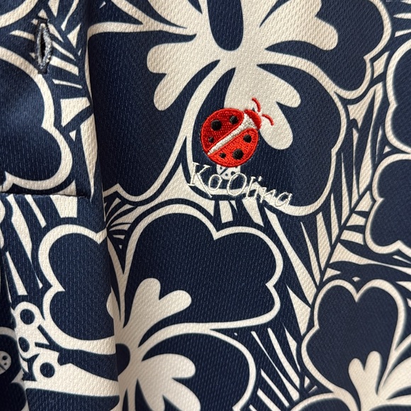 Only worn once KoOlina Golf Club Blue Hawaiian Print - Picture 2 of 5